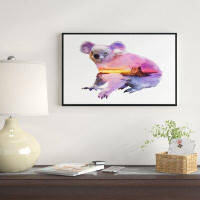 East Urban Home 'Koala Double Exposure Illustration' Oil Painting Print on Wrapped Canvas
