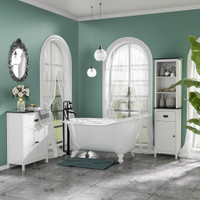 Bathroom Floor Cabinet 23.6" x 11.8" x 31.5" White