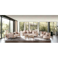 Everly Quinn Ziden 3 Seat Sofa, Loveseat, Coffee Table & End Table
