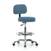 Perch Chairs & Stools Height Adjustable Exam Stool with Basic Backrest and Foot Ring