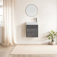 Ebern Designs 18" Wall-Mounted Single Bathroom Vanity With Resin Sink