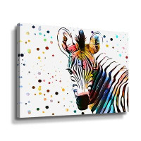 Latitude Run® Motley Zebra Freckles III Gallery Wrapped Canvas