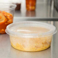 8 oz. Microwavable Translucent Round Deli Container & Lid 250/Case*RESTAURANT EQUIPMENT PARTS SMALLWARES HOODS AND MORE*