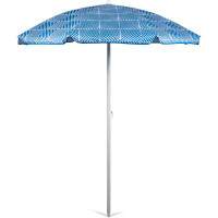 Textiles Hub Outdoor Canopy Sunshade Beach Umbrella 5.5' - Small Patio Umbrella - Beach Chair Umbrella, (Blue Athens Pat