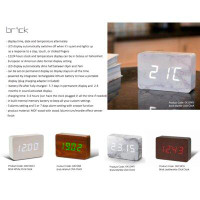 Brayden Studio Gingko Brick Desktop Clock