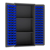 WFX Utility™ 5-S Cabinet, 2 Shelf, 96 Red Bins