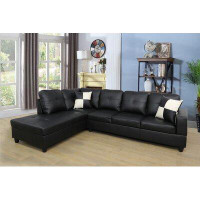 Latitude Run® Tho 103.5" Wide Faux Leather Left Hand Facing Sofa & Chaise