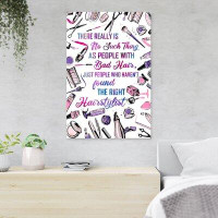 Trinx Hairdresser Tools - There Really Is No Such Thing As People With Bad Hair - 1 Piece Rectangle Graphic Art Print On