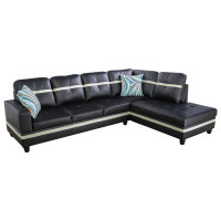 Latitude Run® 104" Wide Faux Leather Left Hand Facing Modular Sofa and Chaise