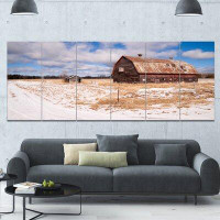 Made in Canada - Design Art 'Farm Field Barn Ranch'  6 Piece Photographic Print Set on Canvas