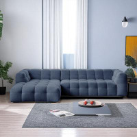 Orren Ellis Simple blue retro sofa