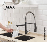 Hands Free Kitchen Faucet Pull-Down Flexible With Separate Pot Filler Spout 19 Matte Black,Brushed Nickel Finish