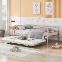 Latitude Run® Metal Daybed with Adjustable Trundle