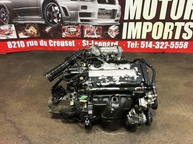 JDM B16A SIR 1988-1993 MOTOR WITH CABLE MT 5 SPEED TRANSMISSION HARNESS AND ECU FOR SALE JDM TOKYO MOTOR IMPORTS in Engine & Engine Parts in City of Montréal