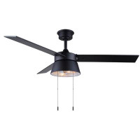 Ebern Designs 48" Lavallette 3 - Blade Chandelier Ceiling Fan with Pull Chain and Light Kit Included