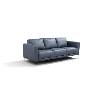 The Melanie Sofa is the right choice to add luxury to your living room. The blue leather upholstery...