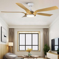 Ivy Bronx Modern 56" Integrated LED Ceiling Fan With Light