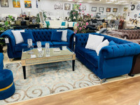 Blue Sofa And Loveseat on Discount!!