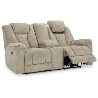 Signature Design by Ashley Hindmarsh Power Reclining Loveseat With Console