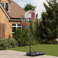 Basketball Hoop 28.3"x 29.1"x 96.9" Black, Clear, Orange