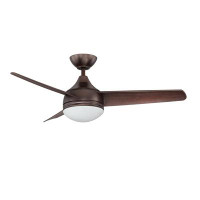 Kendal Lighting 42'' Moderno 3 - Blade LED Smart Propeller Ceiling Fan with Remote Control and Light Kit Included