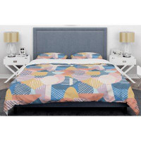 East Urban Home Trendy Contemporary Geometry Shapes Mid-Century Duvet Cover Set