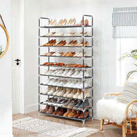 Mercer41 Mercer41 10-tier Shoe Rack, Storage Storage Organizer, Holds Up To 50 Pairs, Metal Frame, Non-woven Fabric, For