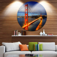 Made in Canada - Design Art 'Golden Gate Bridge' Photographic Print on Metal