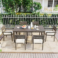 Wildon Home® Daum Rectangular 6 - Person 70.9" Long Dining Set with Cushions