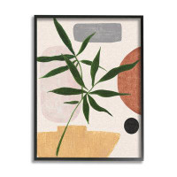 Stupell Industries House Plant & Abstract Shapes Framed Giclee Art by Janet Tava