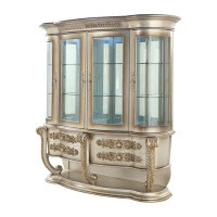 A&J Homes Studio 4 Glass Door Curio Cabinet with Touch Light
