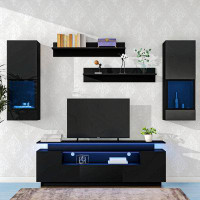 MaMa Stylish Functional TV Stand 22.4" H x 67" W x 13.2" D