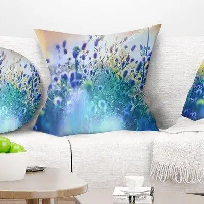 Made in Canada - East Urban Home Floral Summer Flowers on Meadow Pillow