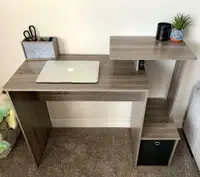 Modern Home Office Wood Computer Desk Writing Table Storage Shelf Drawer