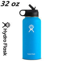 Hydro Flask Hydro Flask 32oz Water Bottle Stainless Steel & Vacuum Insulated With Straw Lid- Black