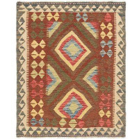 Isabelline One-of-a-Kind Lorain Hand-Knotted Brown/Gold/Green 3'3" x 4' Wool Area Rug