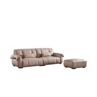 Hokku Designs Oyinlola 108'' Genuine Leather Sofa