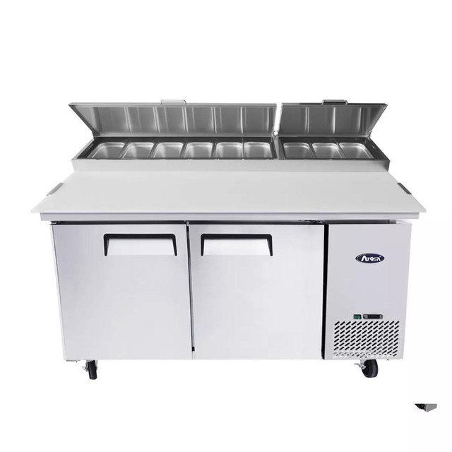 Atosa Pizza Prep Tables Stainless steel exterior & interior 19” cutting board standard in Other Business & Industrial in Ontario - Image 2