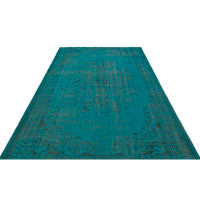 Rug N Carpet Atina Turquoise Vintage Wool Handmade Area Rug