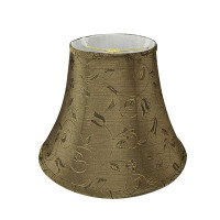 Canora Grey 9.5" H Linen Bell Lamp Shade ( Spider ) in Goldish Brown