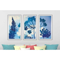 Latitude Run® Blue Sky Garden II - 3 Piece Picture Frame Multi-Piece Image Print Set