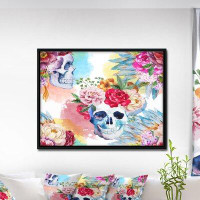 Made in Canada - East Urban Home Ethnic Skull with Flowers Painting