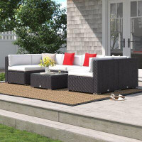 Sol 72 Outdoor™ Merton 7-Piece Patio Furniture Sets Outdoor Rattan Conversation Sets