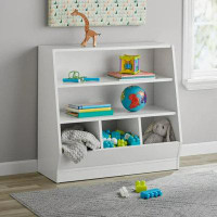 Isabelle & Max™ Kids Bin Storage And Two Shelf Bookcase, White