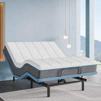Ebern Designs NLP230F King Adjustable Bed Base Frame With Wireless Remote, Independent Head & Foot