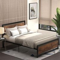 17 Stories HOMCOM Bed Frame With Headboard & Footboard