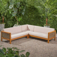 Highland Dunes Patio Sectional with Cushions