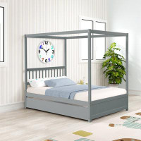 Harriet Bee Canopy Bed With Twin Trundle