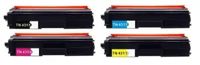 ECOtone Remanufactured Toner Cartridges for Printers Using Brother TN-431 BK/C/M/Y Toner - 4 Cartridges Combo Pack - 3K-