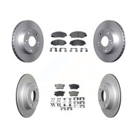 Front and Rear Disc Rotors and Ceramic Brake Pads Kit by Transit Auto KGT-100883
